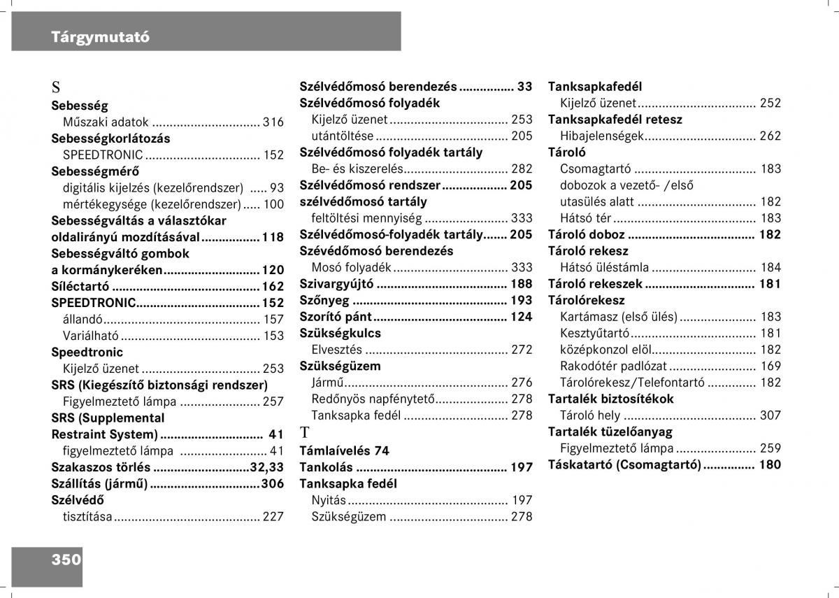 Mercedes Benz B Class W245 Kezelesi utmutato / page 352