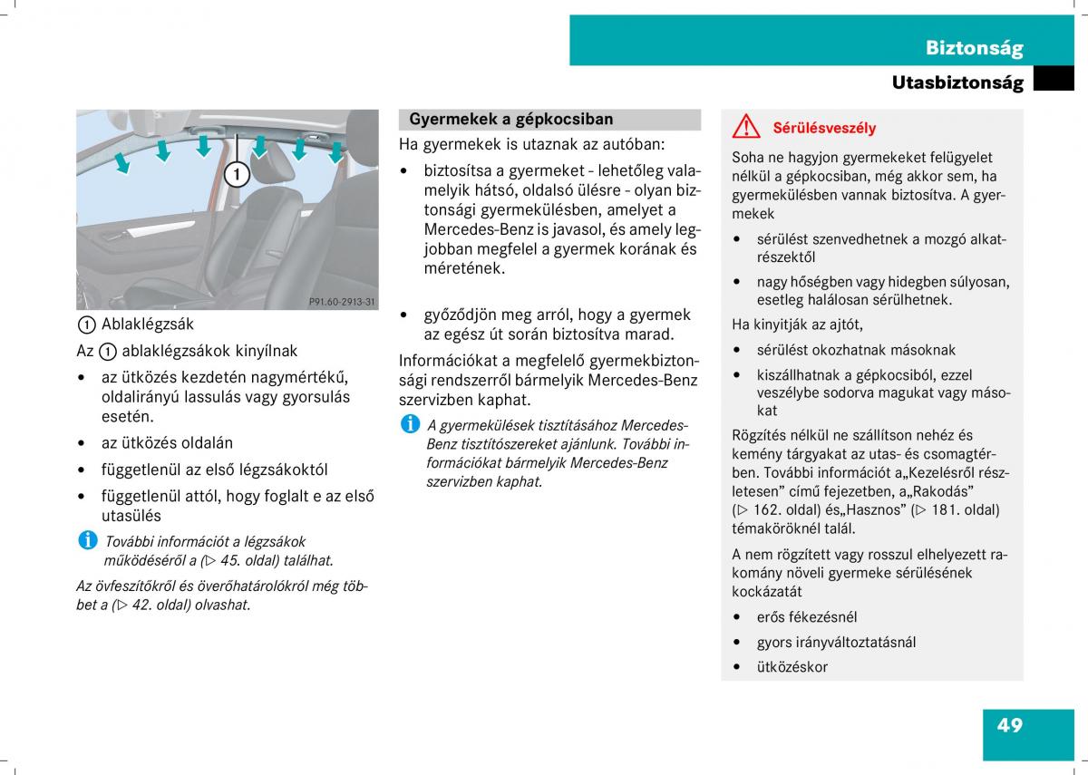 Mercedes Benz B Class W245 Kezelesi utmutato / page 51