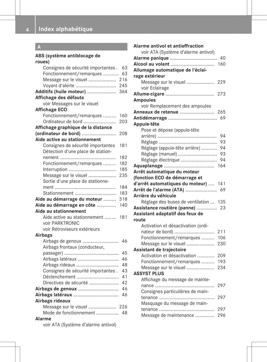 Mercedes Benz B Class W246 manuel du proprietaire / page 7