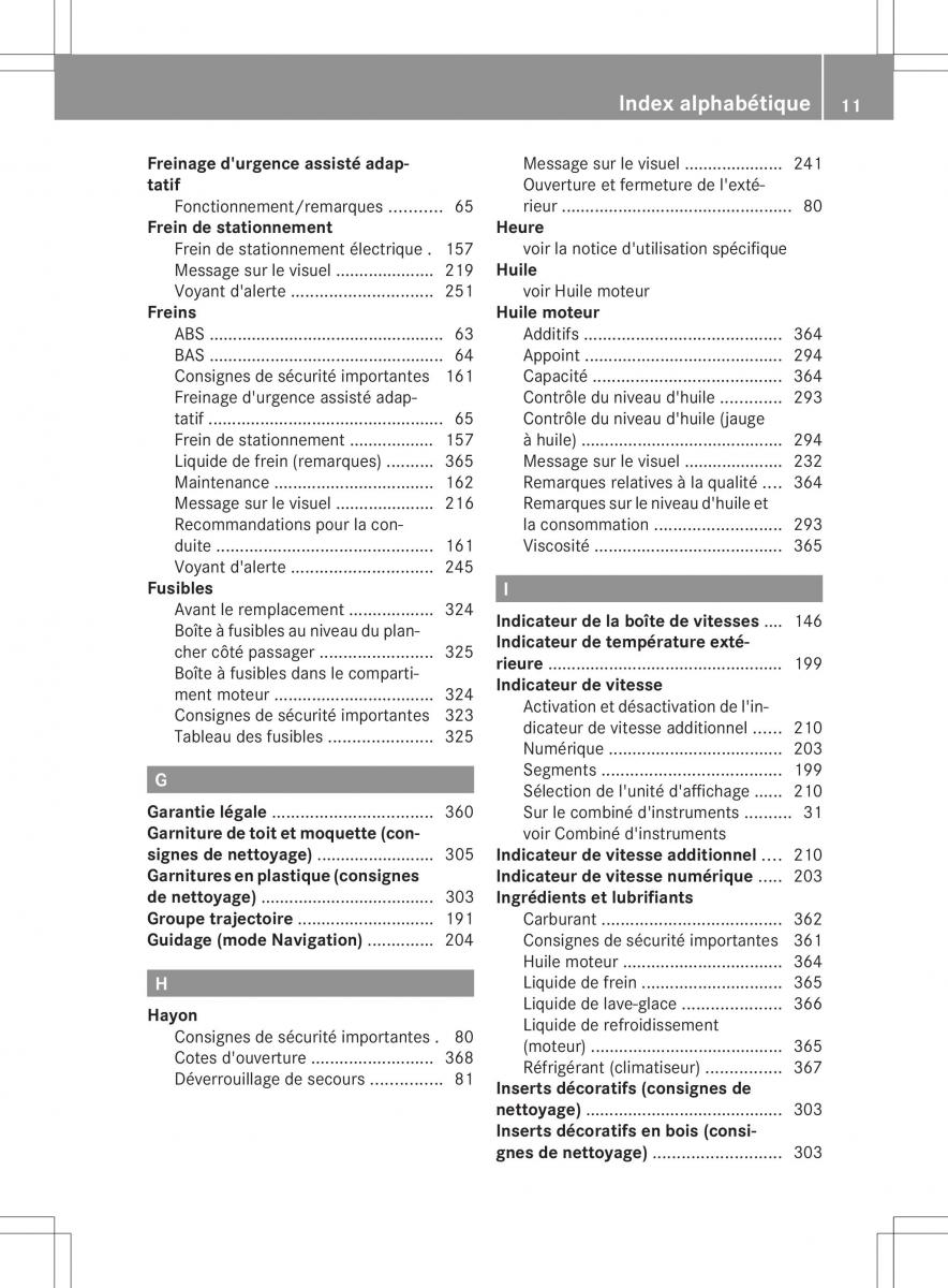 Mercedes Benz B Class W246 manuel du proprietaire / page 14