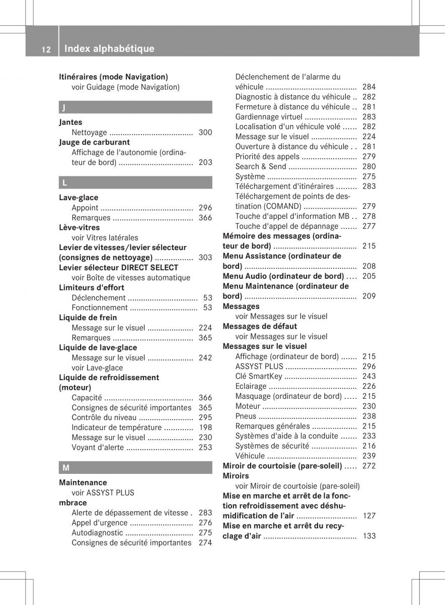 Mercedes Benz B Class W246 manuel du proprietaire / page 15