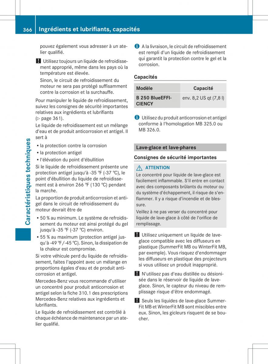 Mercedes Benz B Class W246 manuel du proprietaire / page 369