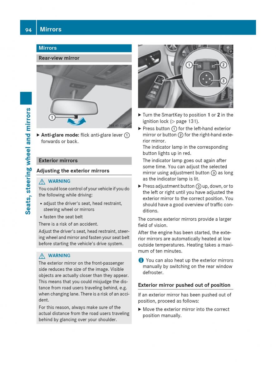 Mercedes Benz B Class W246 owners manual / page 96