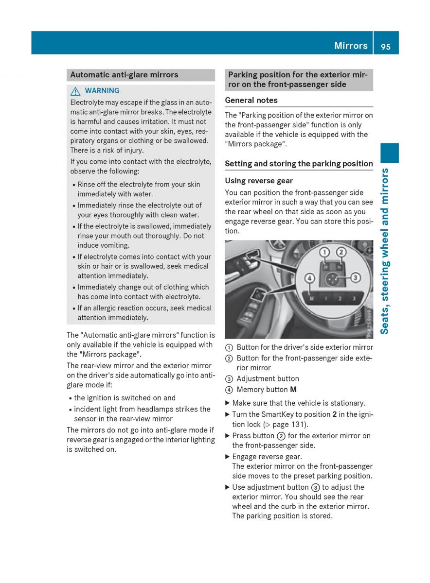 Mercedes Benz B Class W246 owners manual / page 97