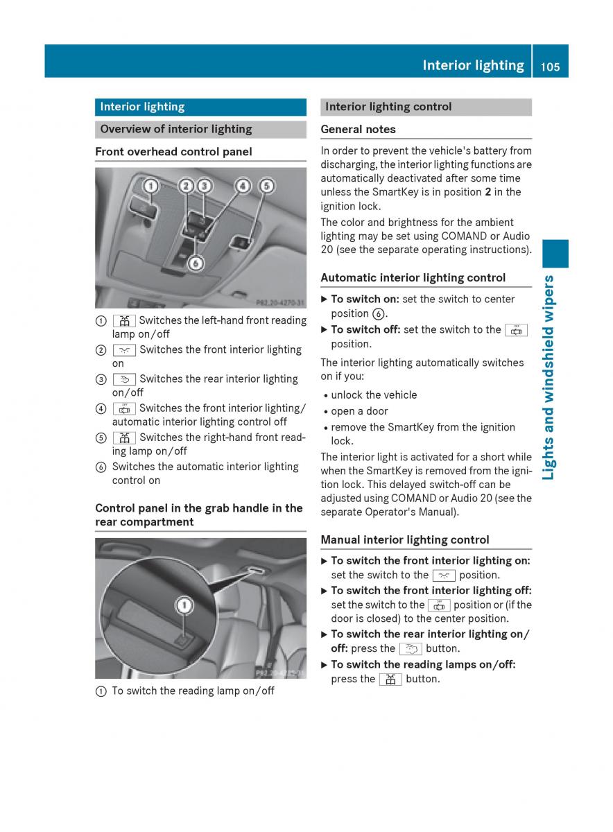 Mercedes Benz B Class W246 owners manual / page 107