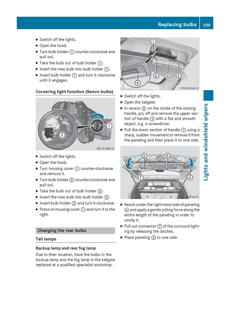 Mercedes Benz B Class W246 owners manual / page 111