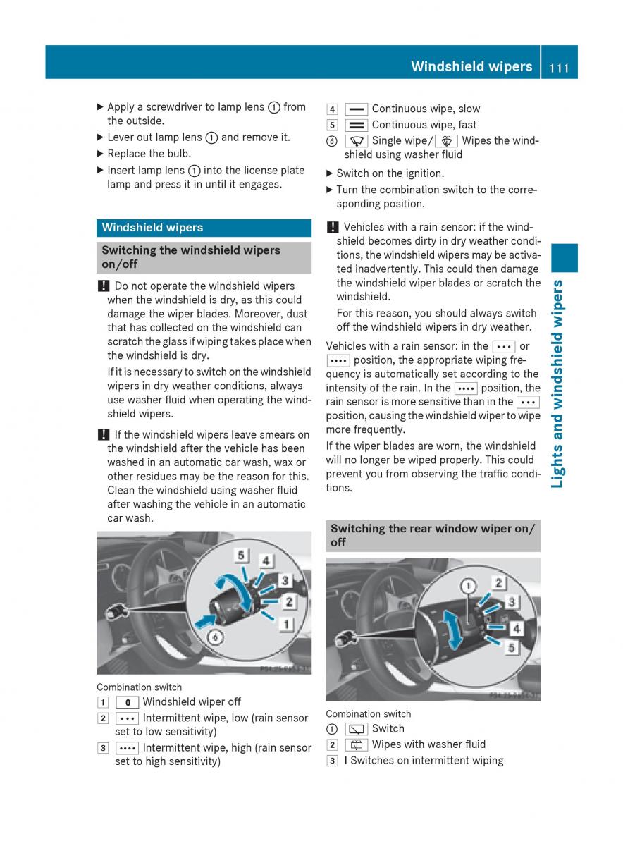 Mercedes Benz B Class W246 owners manual / page 113