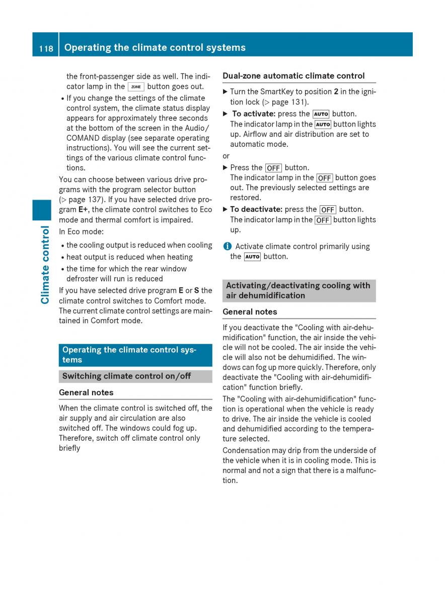 Mercedes Benz B Class W246 owners manual / page 120