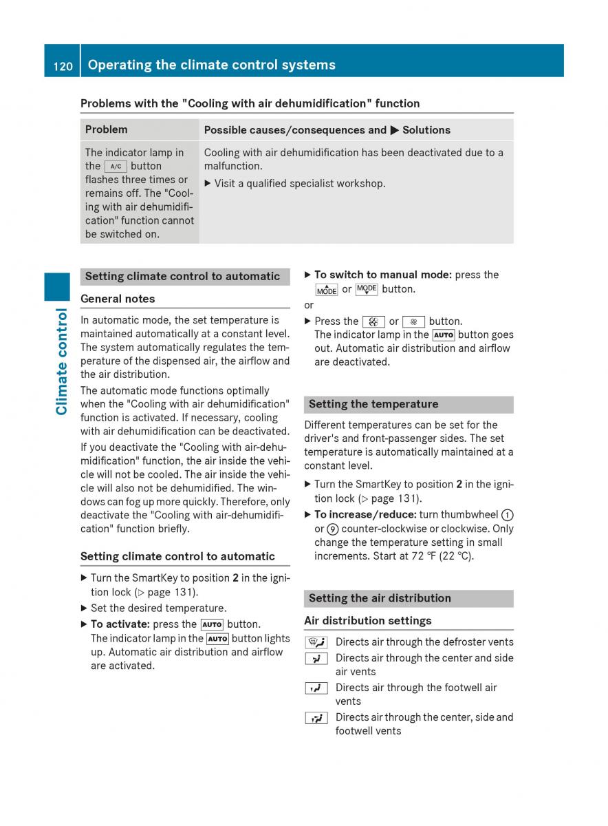 Mercedes Benz B Class W246 owners manual / page 122