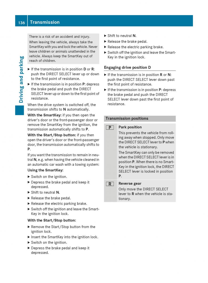 Mercedes Benz B Class W246 owners manual / page 138