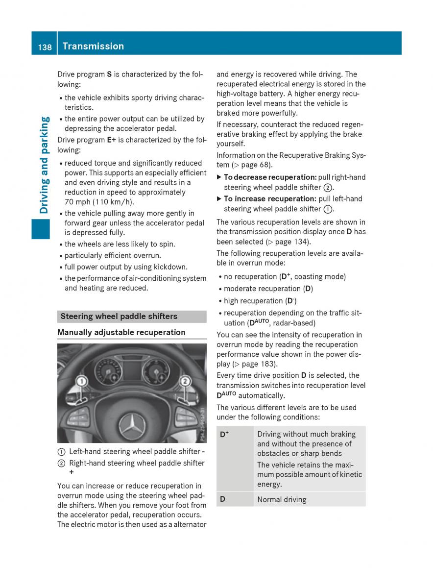 Mercedes Benz B Class W246 owners manual / page 140