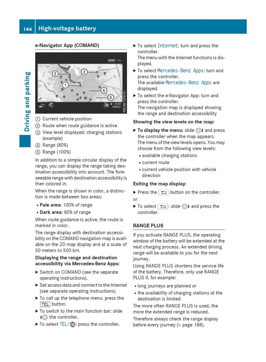 Mercedes Benz B Class W246 owners manual / page 146