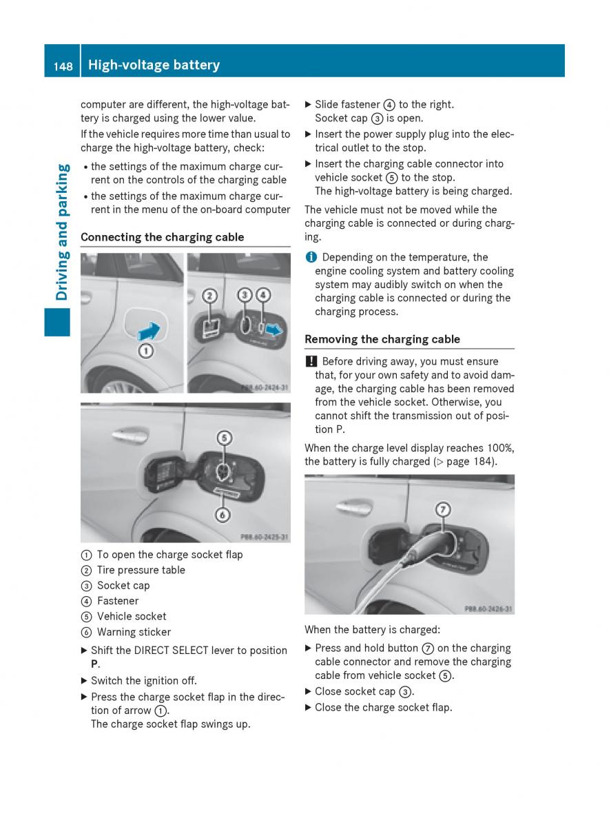 Mercedes Benz B Class W246 owners manual / page 150