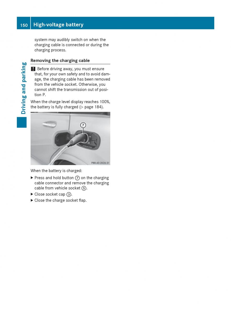 Mercedes Benz B Class W246 owners manual / page 152