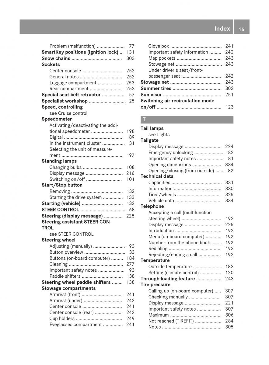 Mercedes Benz B Class W246 owners manual / page 17