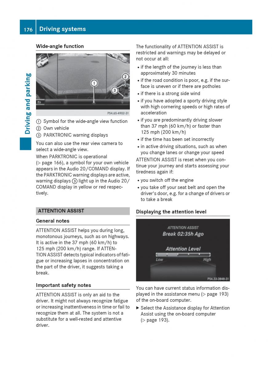 Mercedes Benz B Class W246 owners manual / page 178