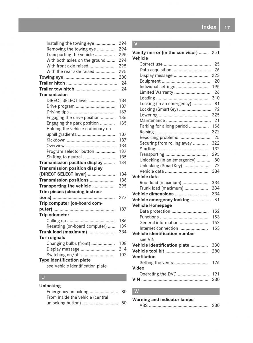 Mercedes Benz B Class W246 owners manual / page 19