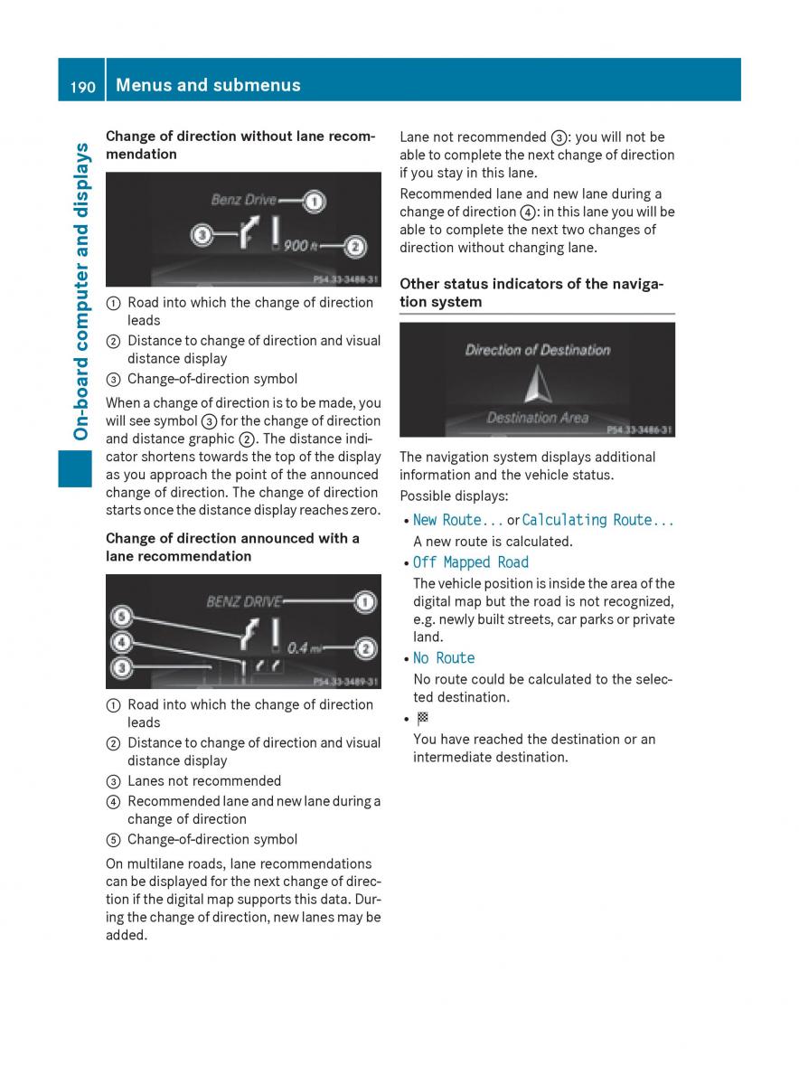 Mercedes Benz B Class W246 owners manual / page 192