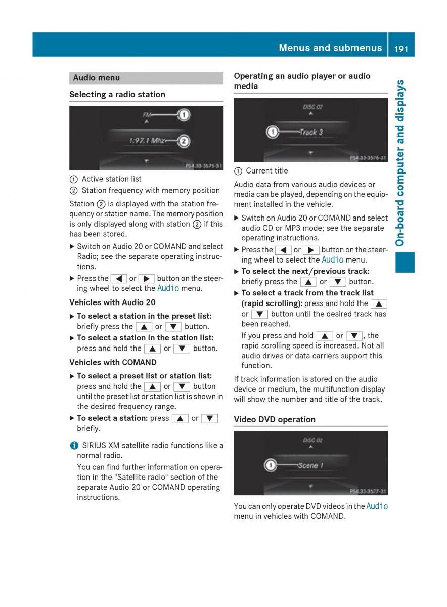 Mercedes Benz B Class W246 owners manual / page 193