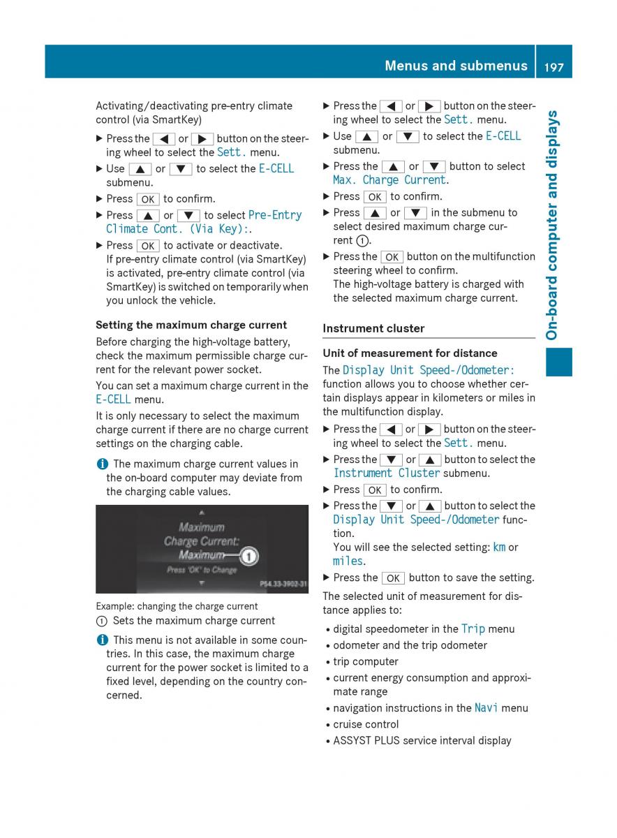 Mercedes Benz B Class W246 owners manual / page 199