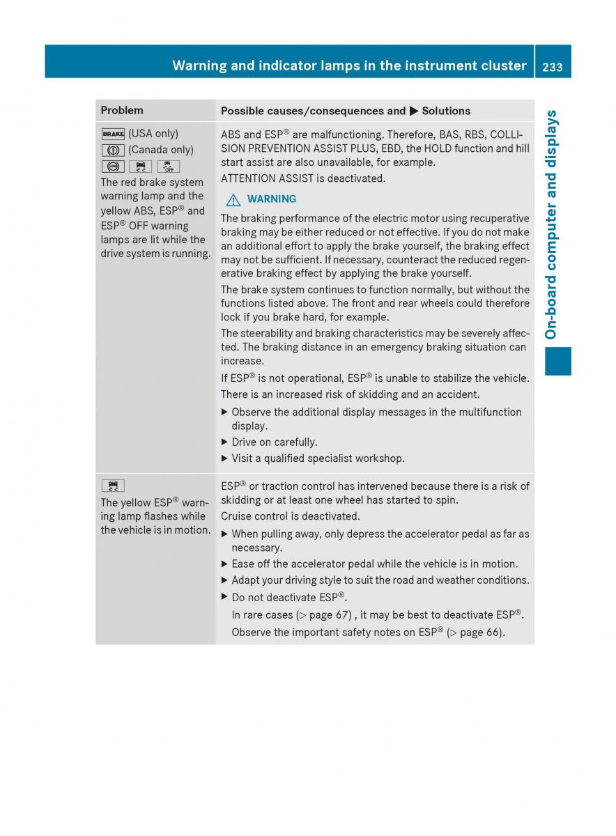 Mercedes Benz B Class W246 owners manual / page 235