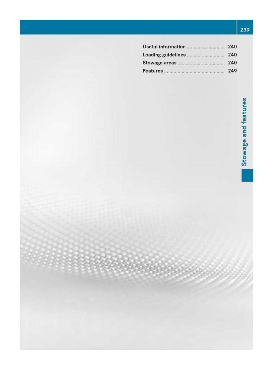 Mercedes Benz B Class W246 owners manual / page 241