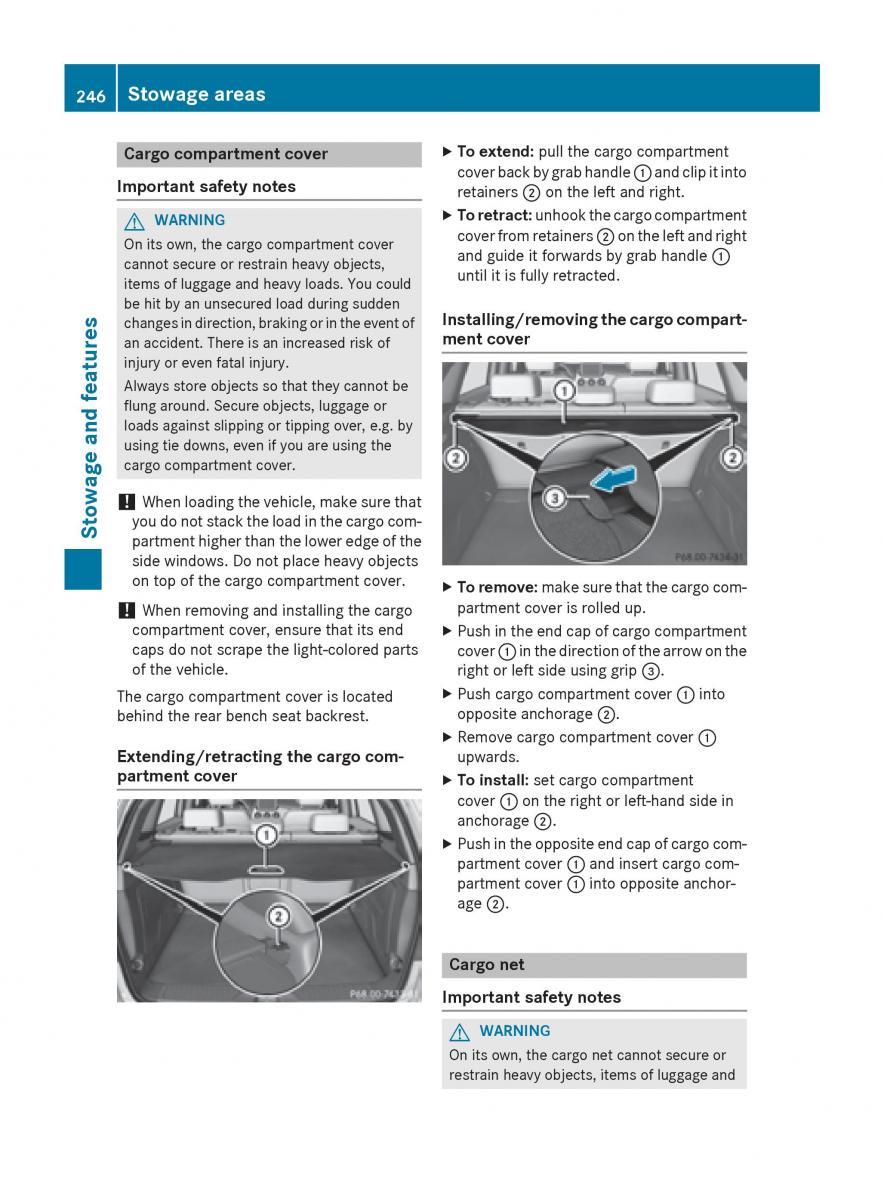 Mercedes Benz B Class W246 owners manual / page 248