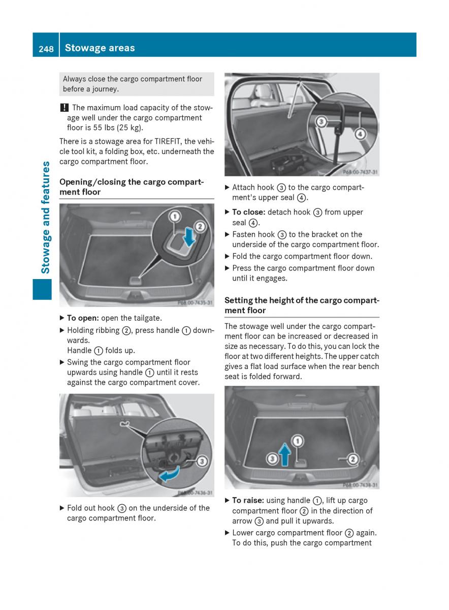 Mercedes Benz B Class W246 owners manual / page 250