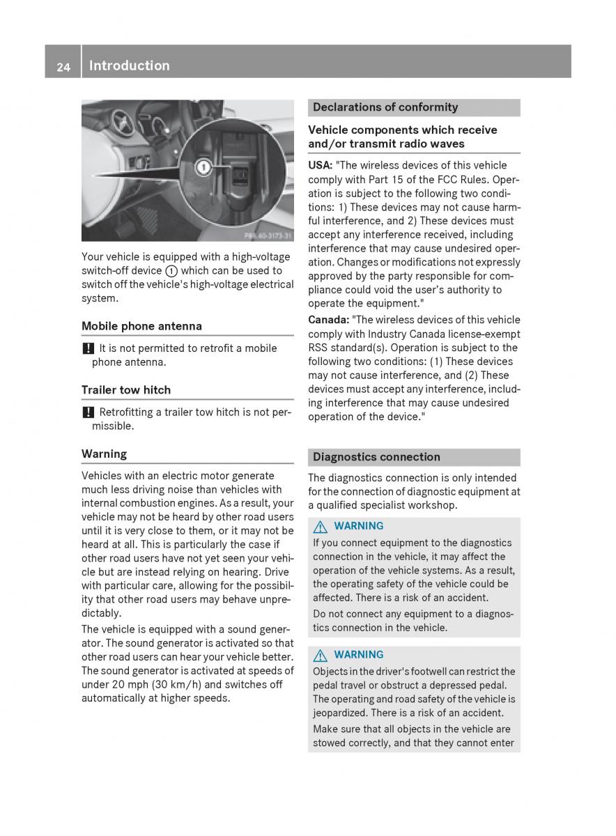 Mercedes Benz B Class W246 owners manual / page 26