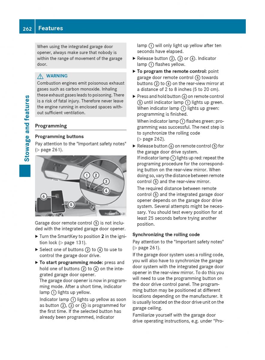 Mercedes Benz B Class W246 owners manual / page 264