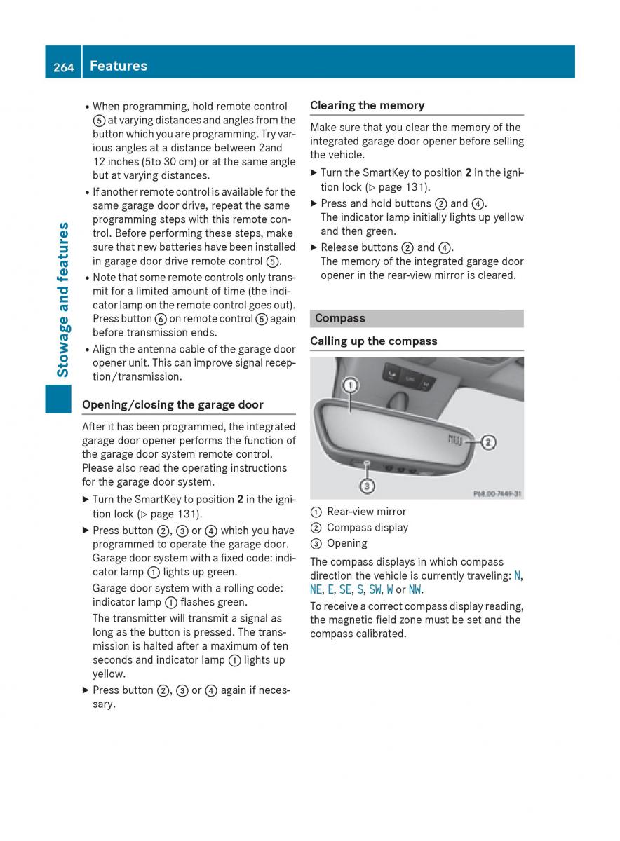 Mercedes Benz B Class W246 owners manual / page 266