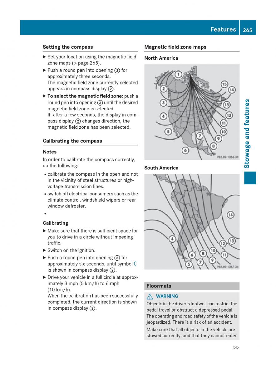 Mercedes Benz B Class W246 owners manual / page 267