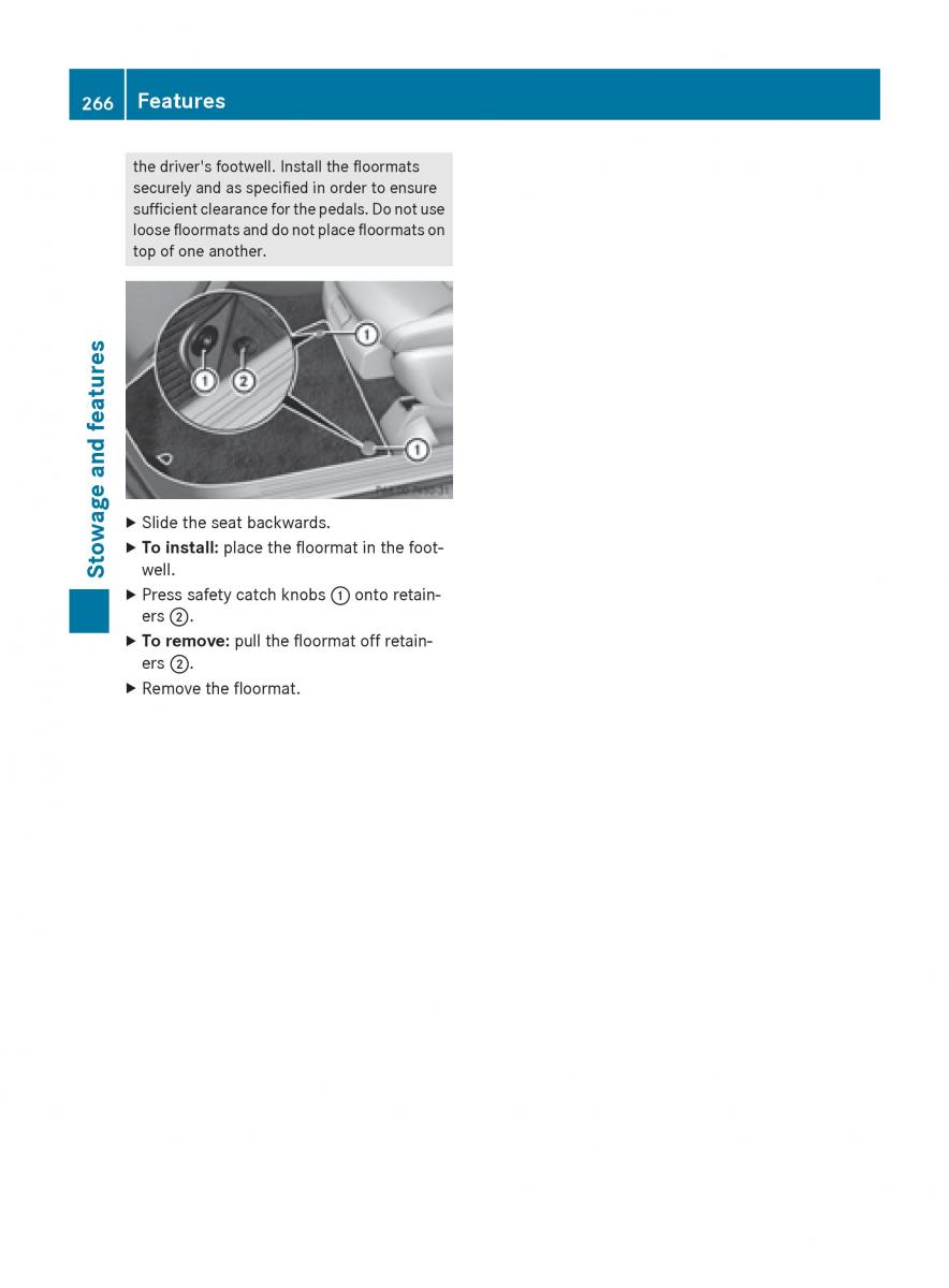 Mercedes Benz B Class W246 owners manual / page 268