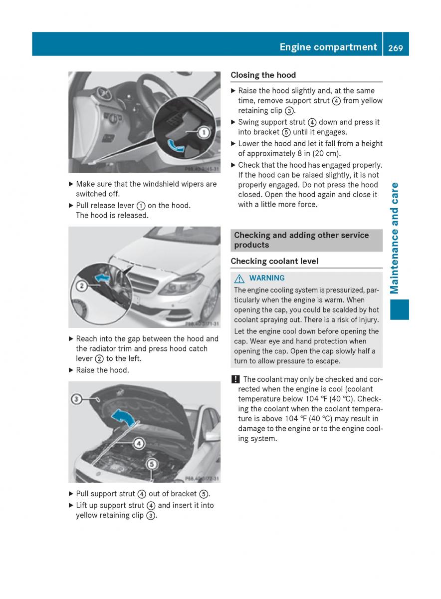 Mercedes Benz B Class W246 owners manual / page 271