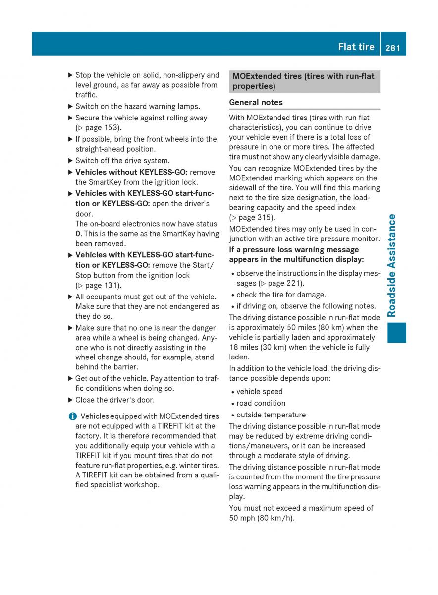 Mercedes Benz B Class W246 owners manual / page 283