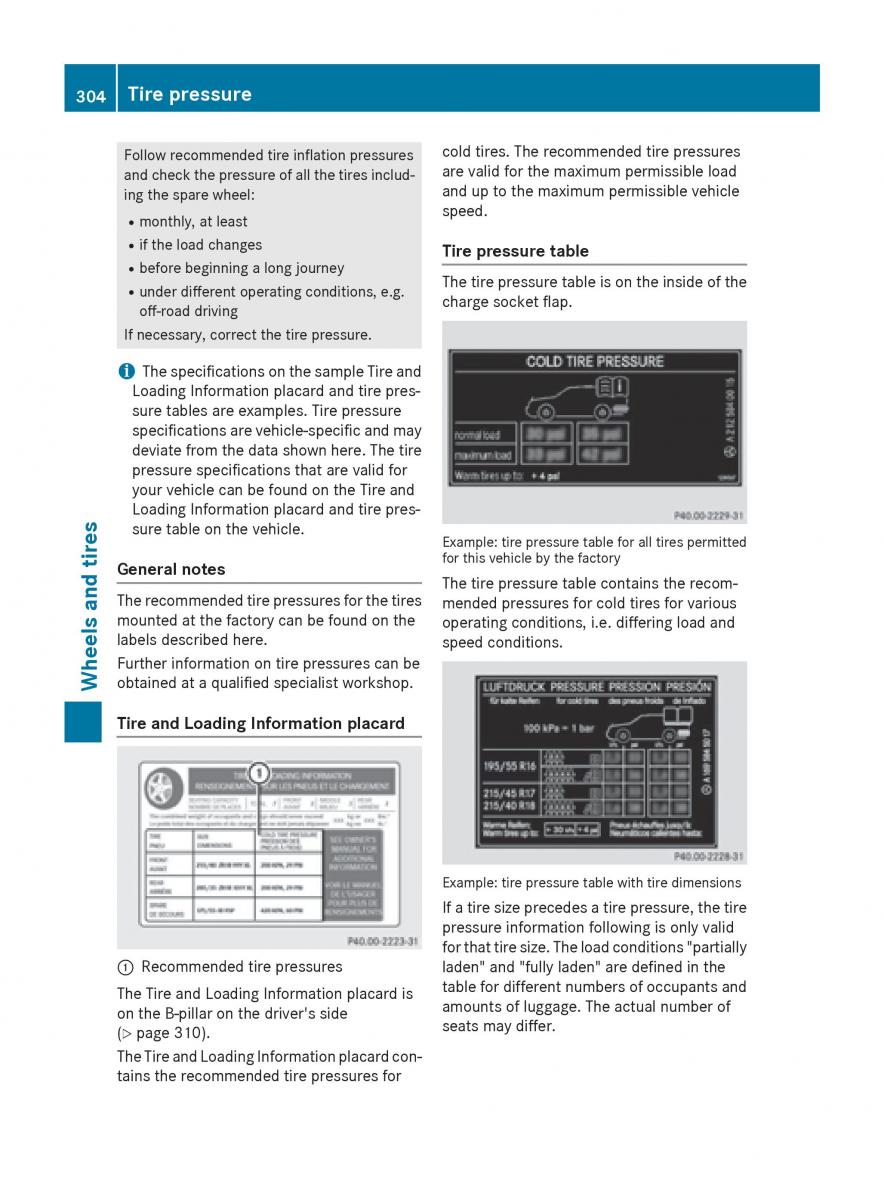 Mercedes Benz B Class W246 owners manual / page 306