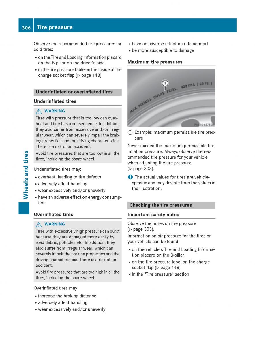 Mercedes Benz B Class W246 owners manual / page 308