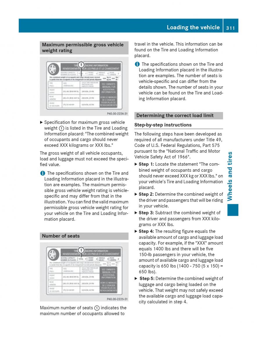 Mercedes Benz B Class W246 owners manual / page 313