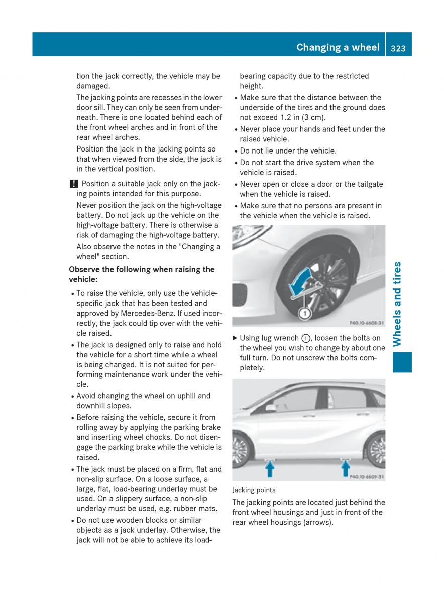 Mercedes Benz B Class W246 owners manual / page 325