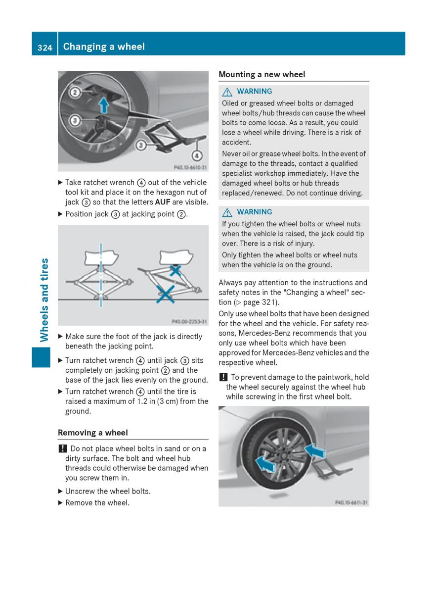 Mercedes Benz B Class W246 owners manual / page 326