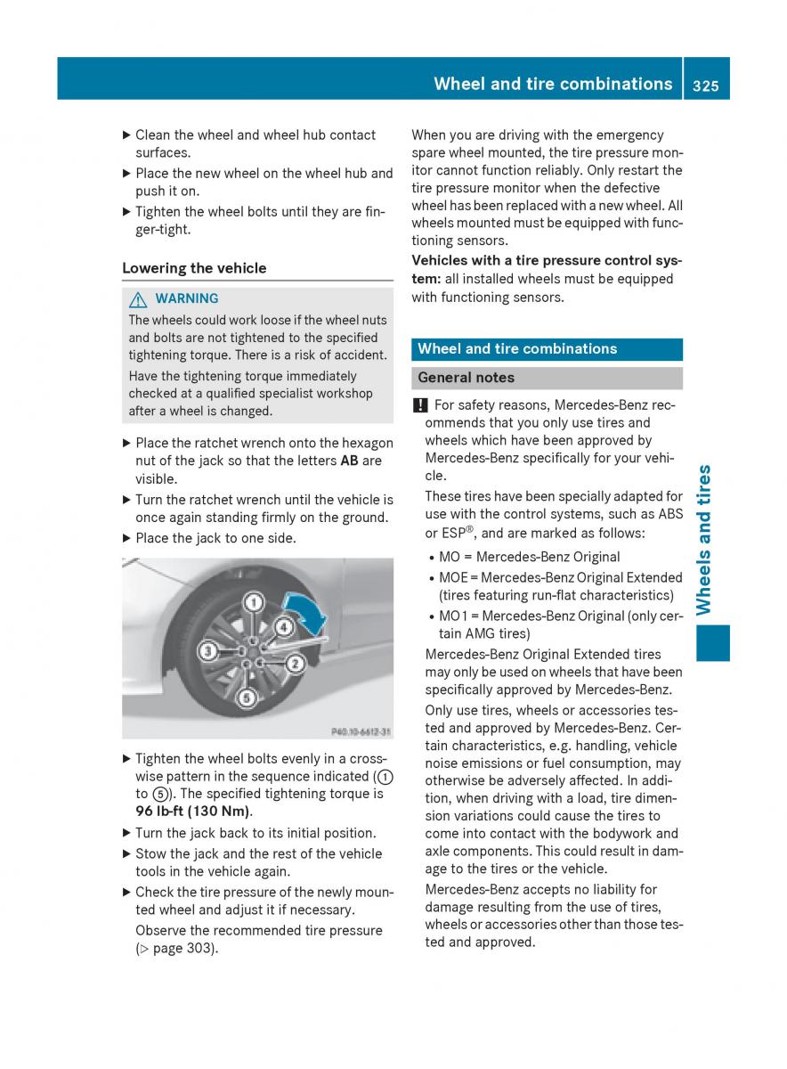 Mercedes Benz B Class W246 owners manual / page 327