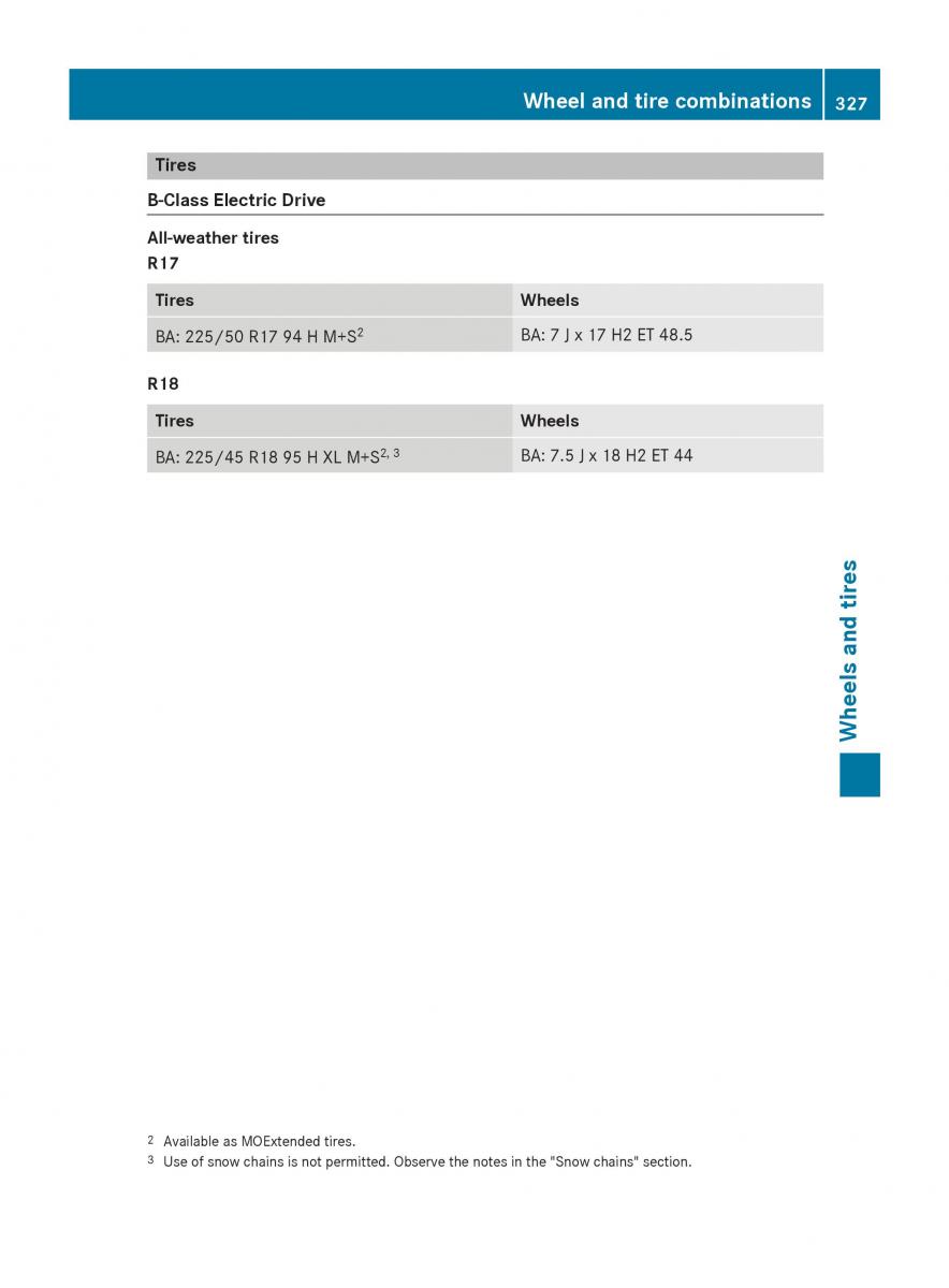 Mercedes Benz B Class W246 owners manual / page 329