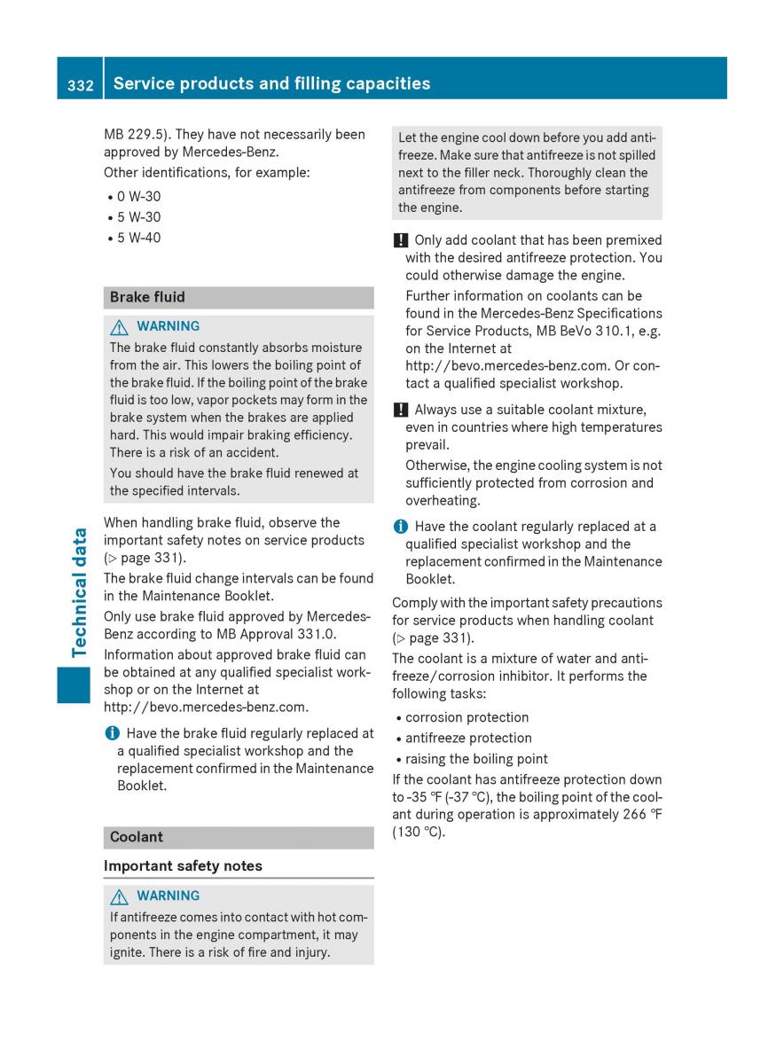 Mercedes Benz B Class W246 owners manual / page 334