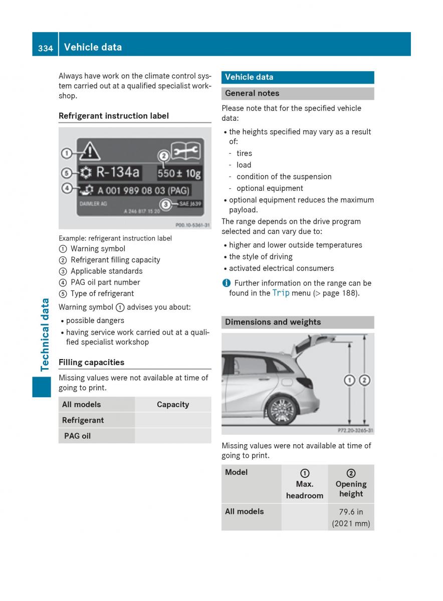 Mercedes Benz B Class W246 owners manual / page 336