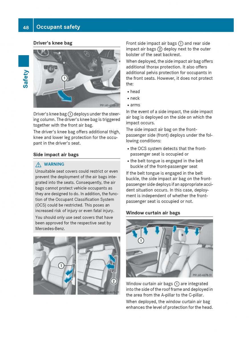 Mercedes Benz B Class W246 owners manual / page 50