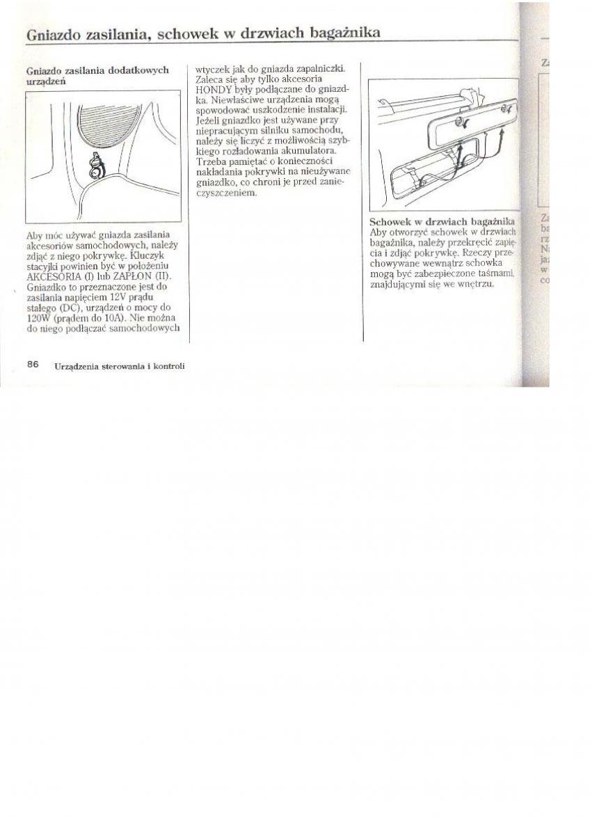 Honda CR V I 1 instrukcja obslugi / page 44