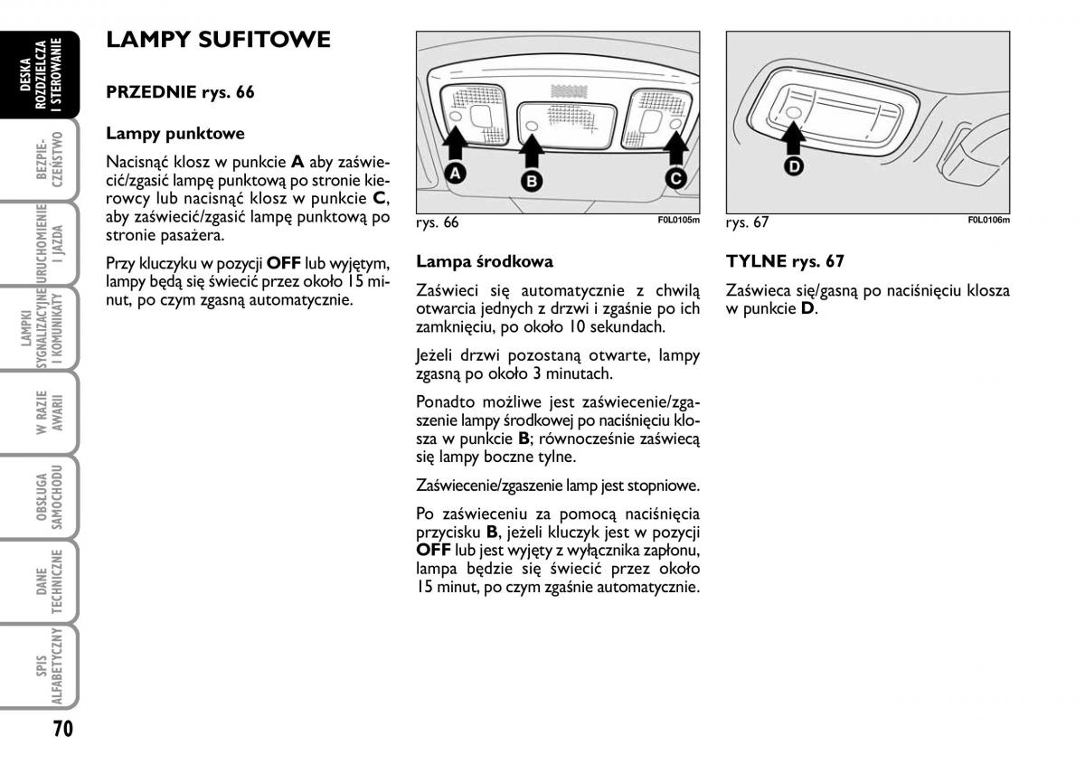 Fiat Croma instrukcja obslugi / page 71