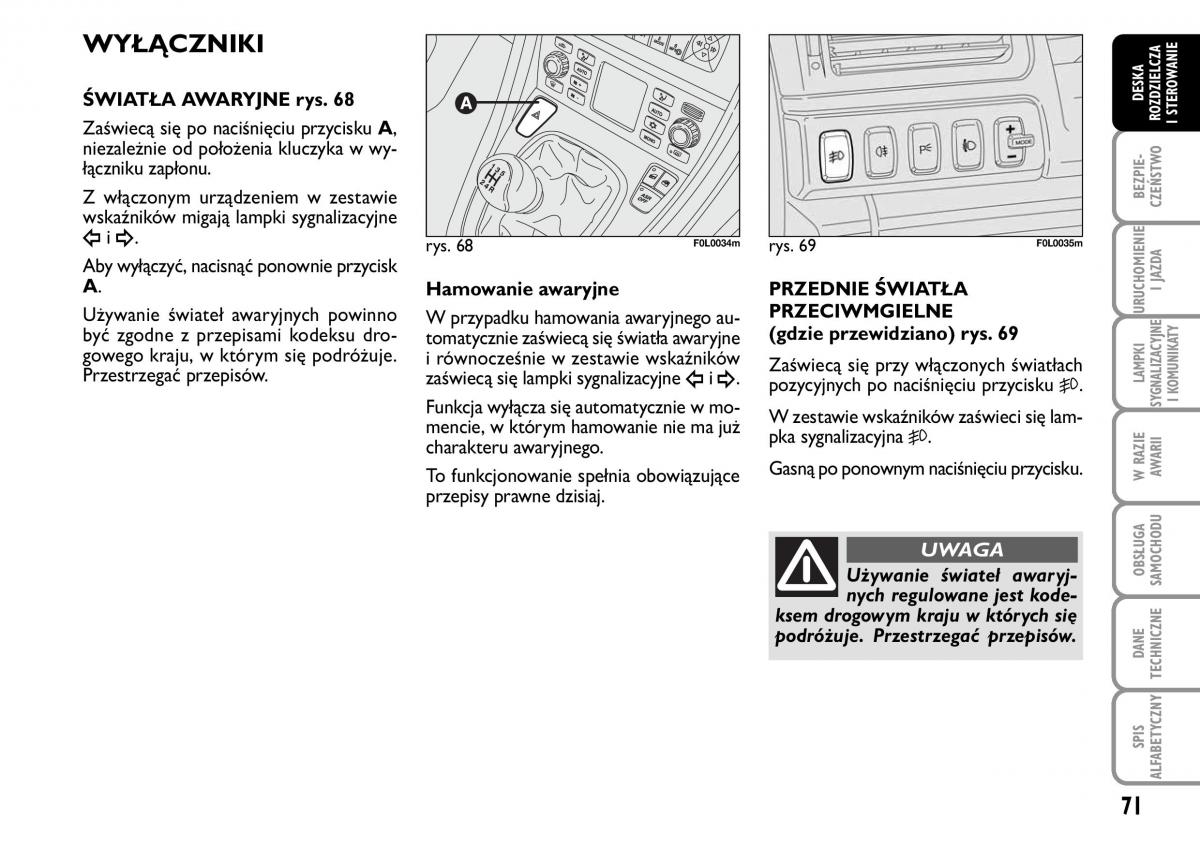 Fiat Croma instrukcja obslugi / page 72