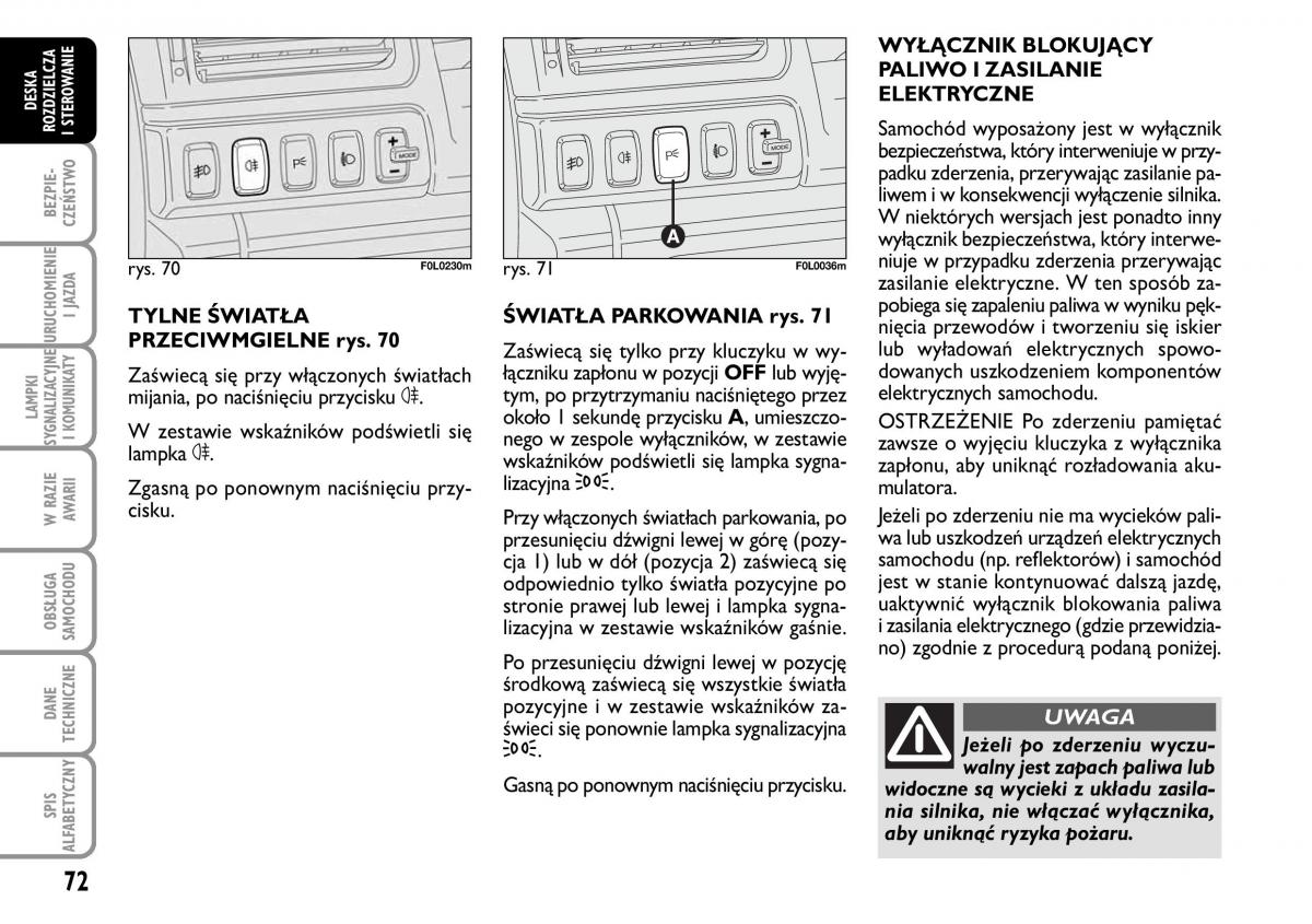 Fiat Croma instrukcja obslugi / page 73