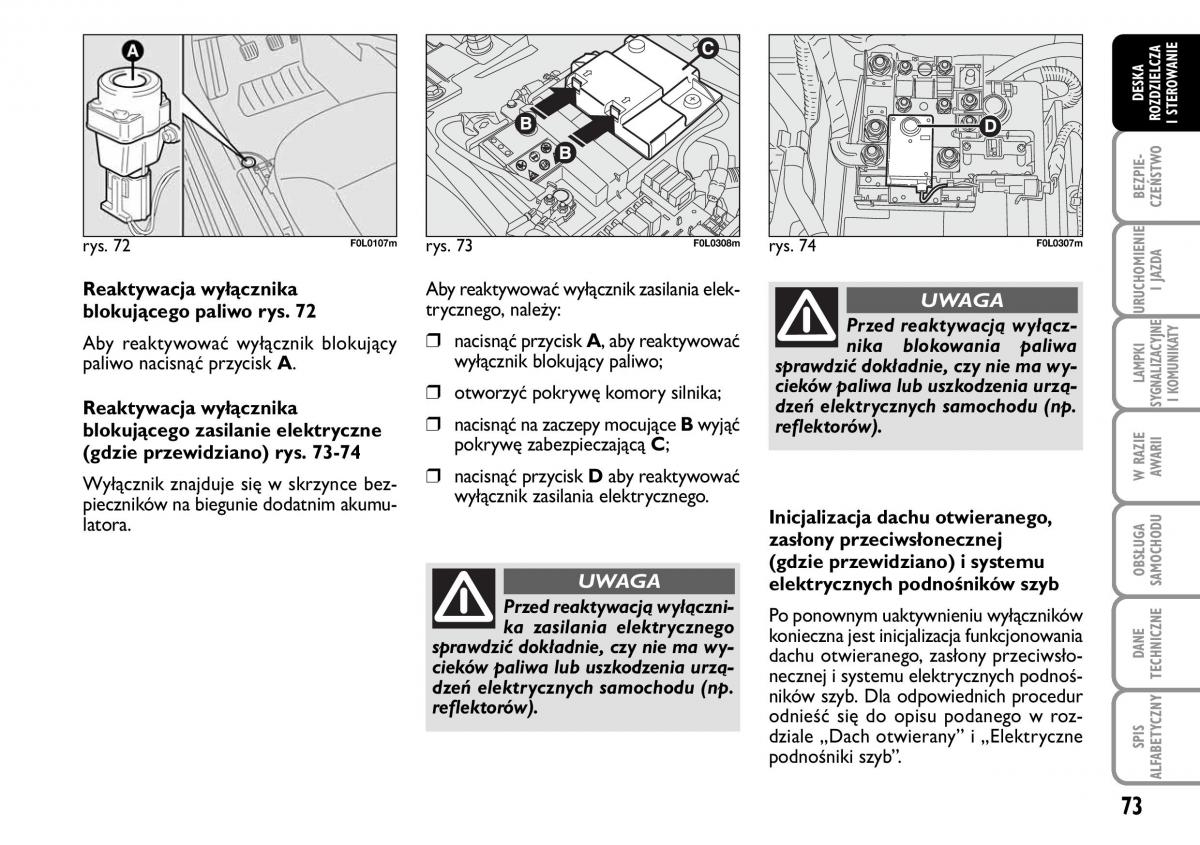 Fiat Croma instrukcja obslugi / page 74